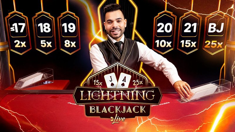 Lightning Blackjack live